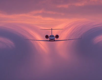 Raw unframed artwork — Dreamy Airplane Wall Art — Ethereal Aviation Photography — source 10802110660911