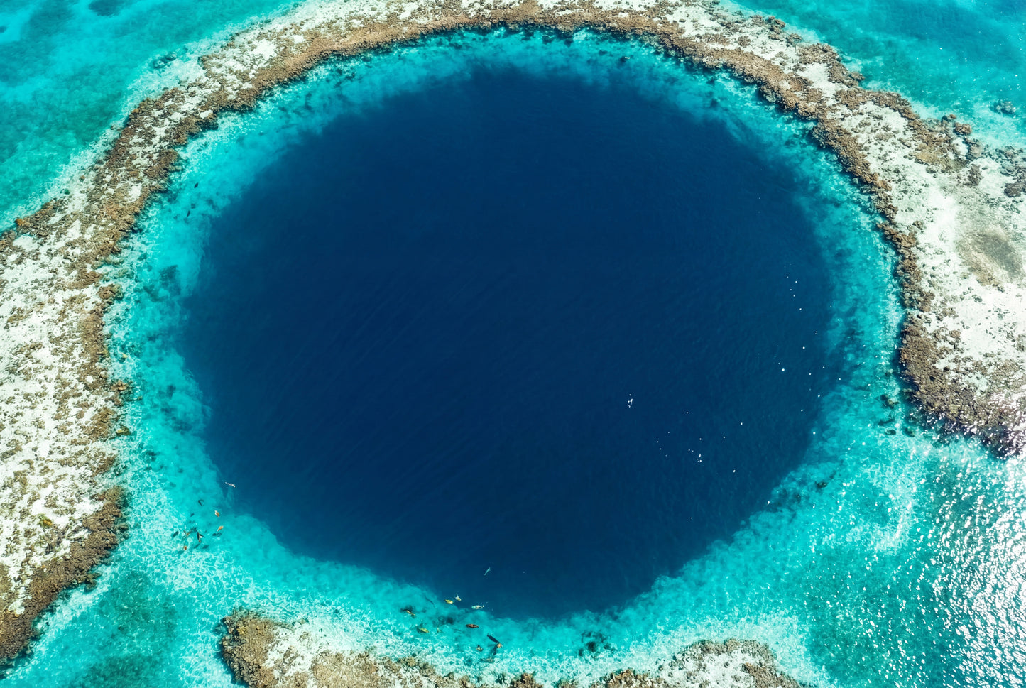 Raw unframed artwork — Blue Hole Belize Wall Art — Aerial Ocean Photography — source 13238330720559
