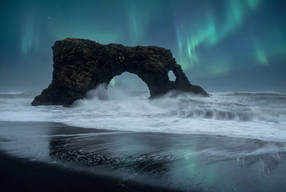 Raw unframed artwork — Black Sand Beach Wall Art — Iceland Landscape Photography — source 13238363259183