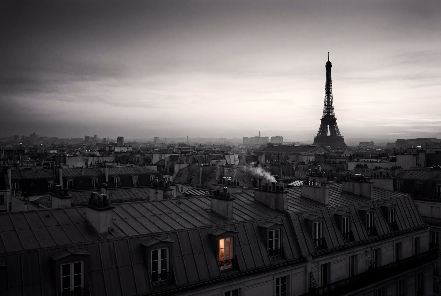 Raw unframed artwork — Paris Rooftops Wall Art — Fine Art Photography Print — source 13238410805551