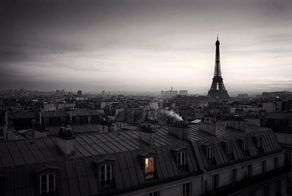 Raw unframed artwork — Paris Rooftops Wall Art — Fine Art Photography Print — source 13238410805551