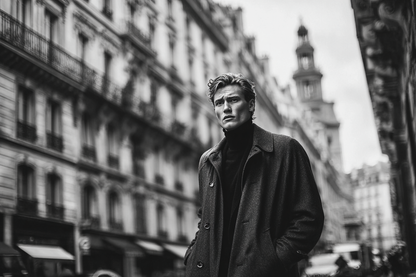 Raw unframed artwork — Man in Turtleneck Street Portrait — Editorial Photography | Studio Stevie — source 13345262731567