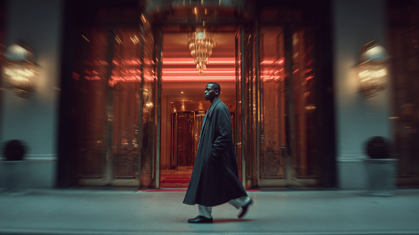 Raw unframed artwork — Editorial Man in Oversized Coat — Landscape Photography | Studio Stevie — source 13345326760239