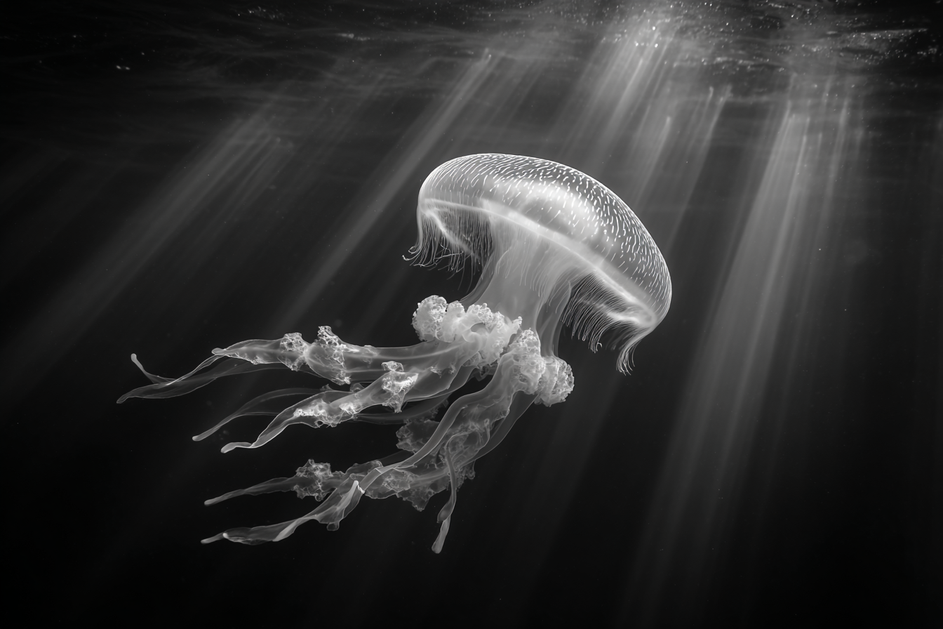 Raw unframed artwork — Bioluminescent Jellyfish — Fine Art Landscape Photography | Studio Stevie — source 13345342980399