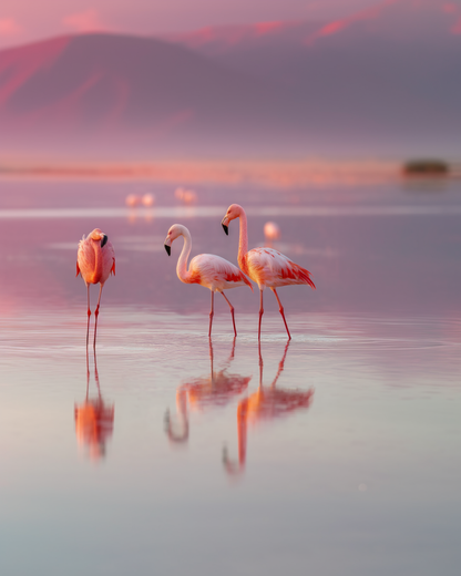 Raw unframed artwork — Flamingos in Pastel Water — Fine Art Photography | Studio Stevie — source 13345357463855