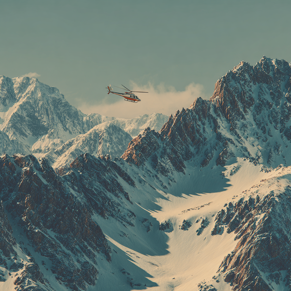 Raw unframed artwork — Colorado Mountain Helicopter Skiing — 1960s Retro Photography | Studio Stevie — source 13345388003631