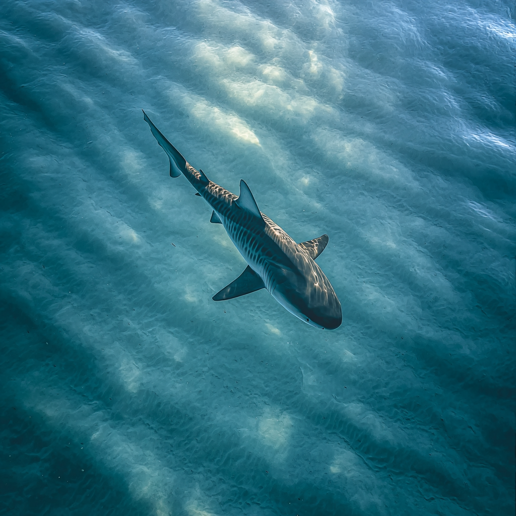 Raw unframed artwork — Solitary Shark — Fine Art Square Photography | Studio Stevie — source 13345405337903