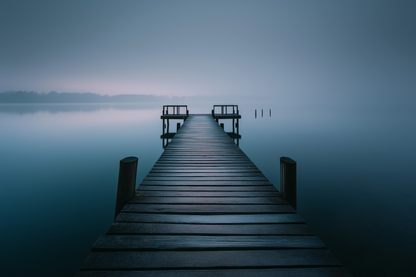 Raw unframed artwork — Morning Pier in Fog — Fine Art Landscape Photography | Studio Stevie — source 13345503248687