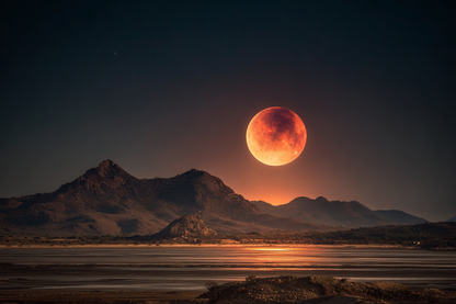 Raw unframed artwork — Lunar Eclipse Over Barren Lands — Landscape Photography | Studio Stevie — source 13345519993135