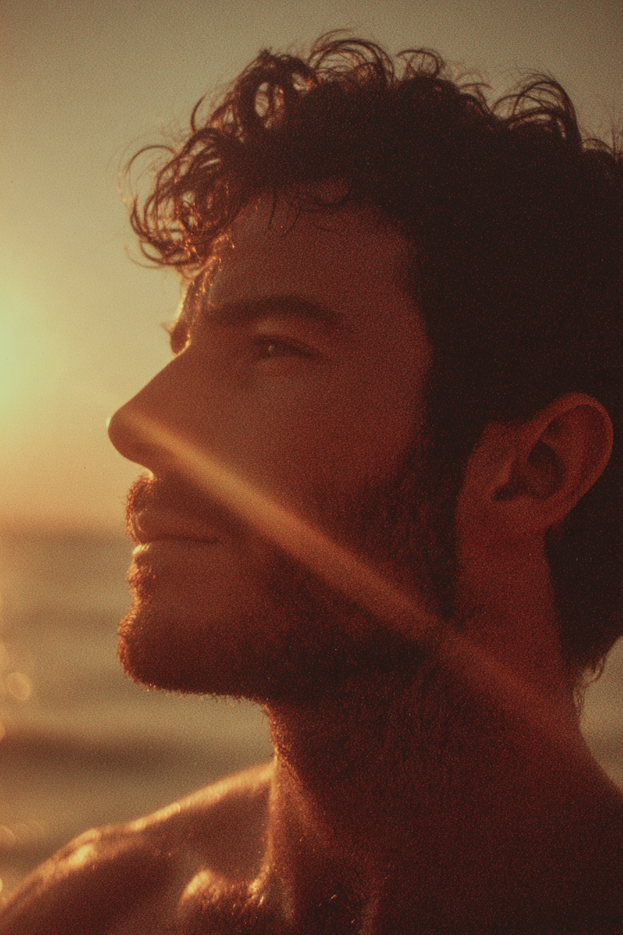 Raw unframed artwork — Man Gazing At Ocean — Polaroid Style Photography | Studio Stevie — source 13345647886639