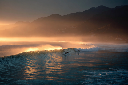 Raw unframed artwork — Sunrise Over Quiet Surf — Landscape Photography | Studio Stevie — source 13345758970159