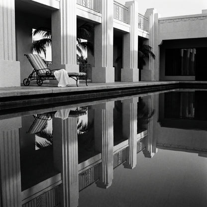 Raw unframed artwork — Hotel Pool Dawn — Fine Art Square Photography | Studio Stevie — source 13353819308335