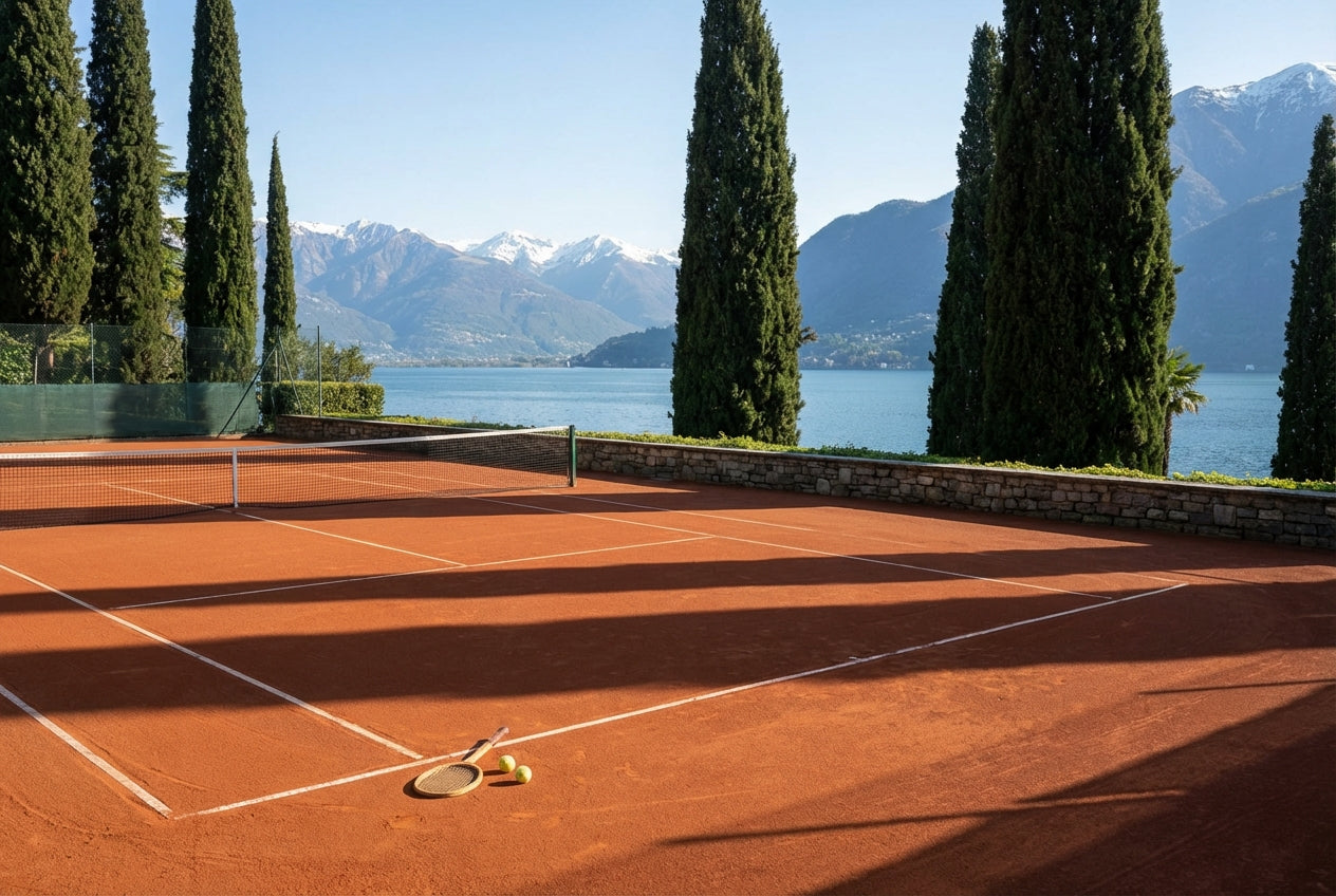 Raw unframed artwork — Tennis Lake Como — Landscape Photography | Studio Stevie — source 13353839132975