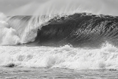 Raw unframed artwork — Bw Pipeline — Monochrome Surf Photography | Studio Stevie — source 13354790224175