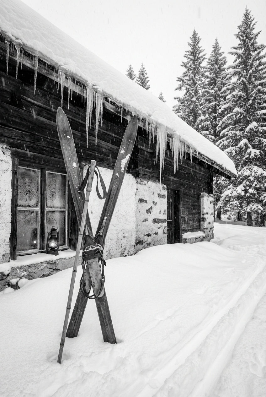 Raw unframed artwork — Bw Gone Skiing — Fine Art Portrait Photography | Studio Stevie — source 13355199398191