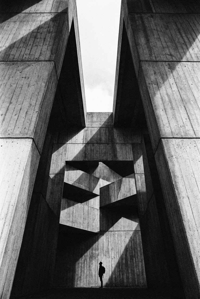 Raw unframed artwork — Brutalist Concrete Facade — Architectural Photography | Studio Stevie — source 13355806490927