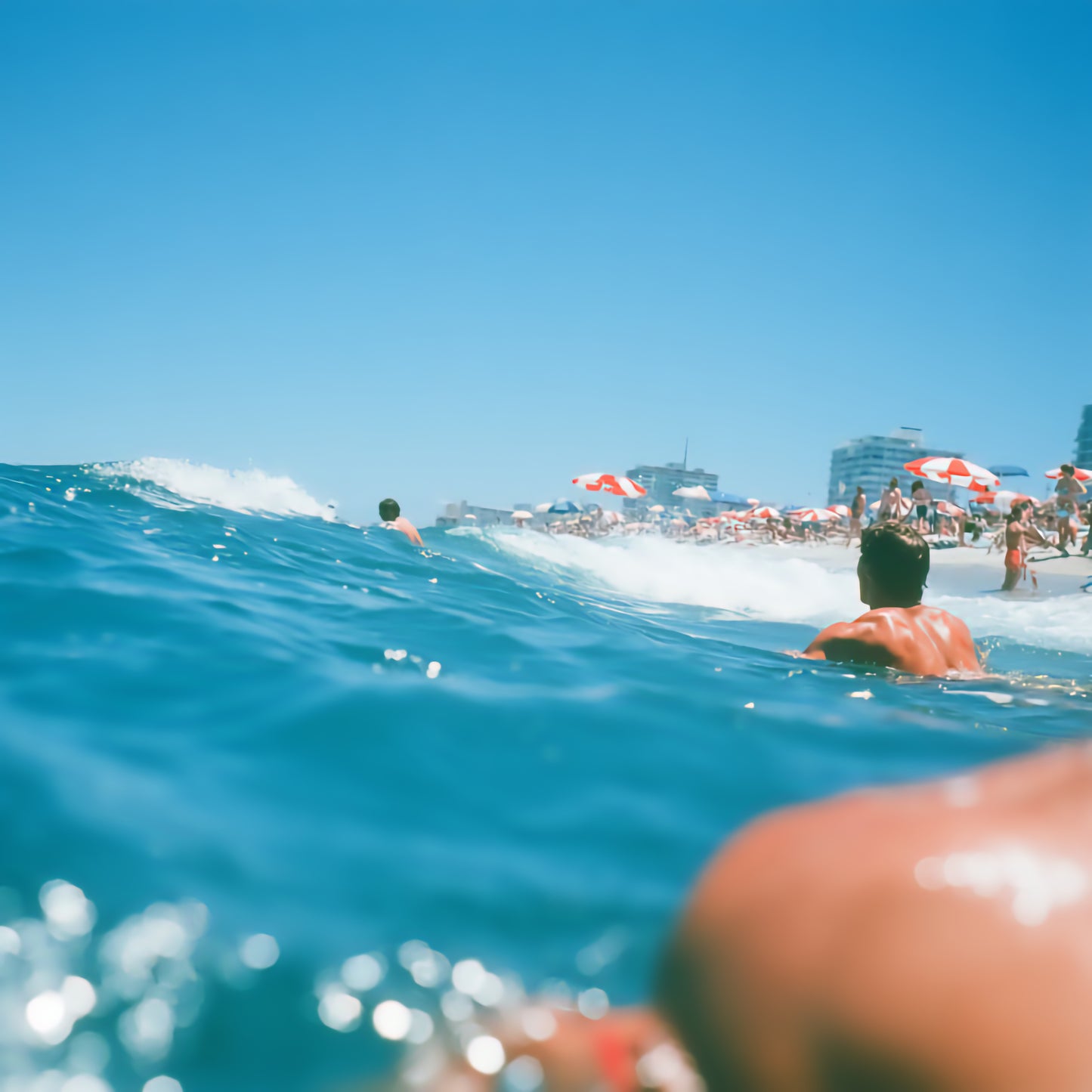 Raw unframed artwork — Swimmers at Noon — Lost Paradise source 30 — UHD f47095a50d