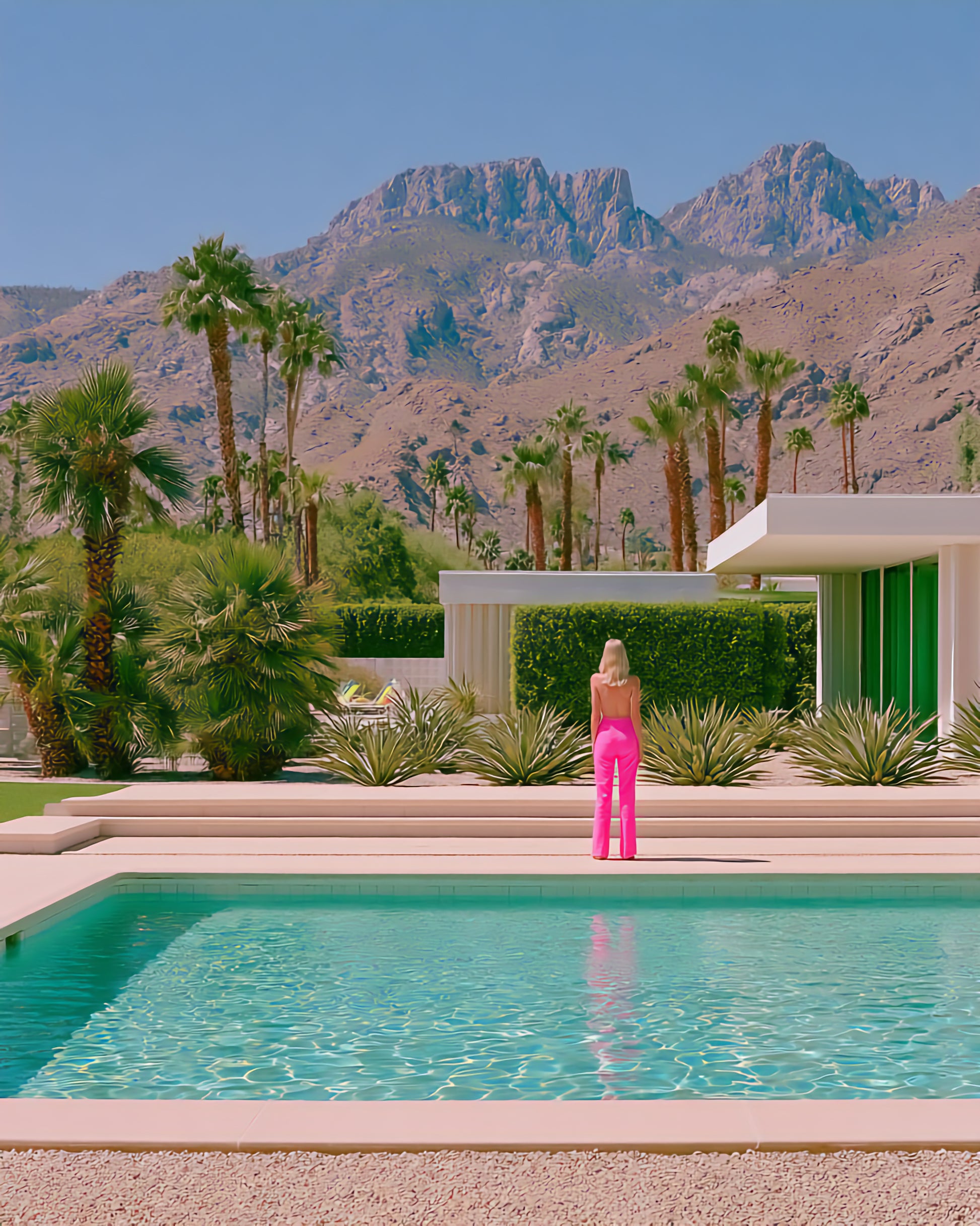 Raw unframed artwork — Pink at Noon — Palm Springs source 14 — UHD 06400afdea