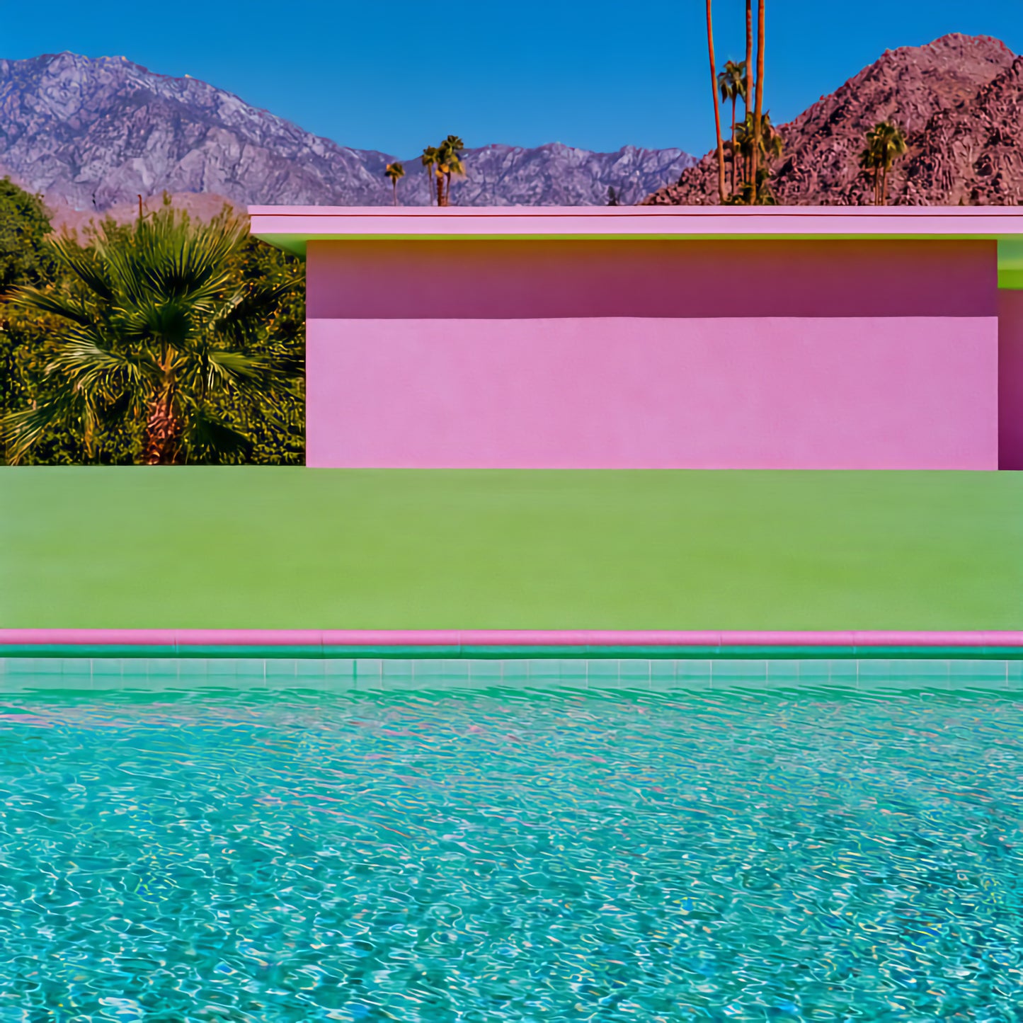 Raw unframed artwork — Color Field Pool — Palm Springs source 17 — UHD 416c336ff1