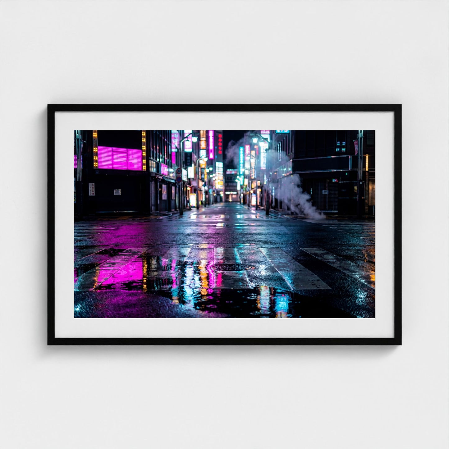 tokyo-neon-empty 36x24 black frame