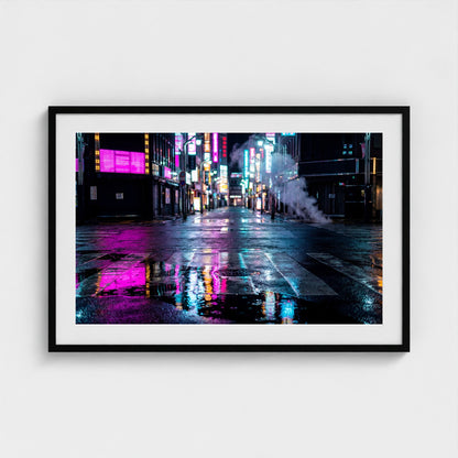tokyo-neon-empty 36x24 black frame