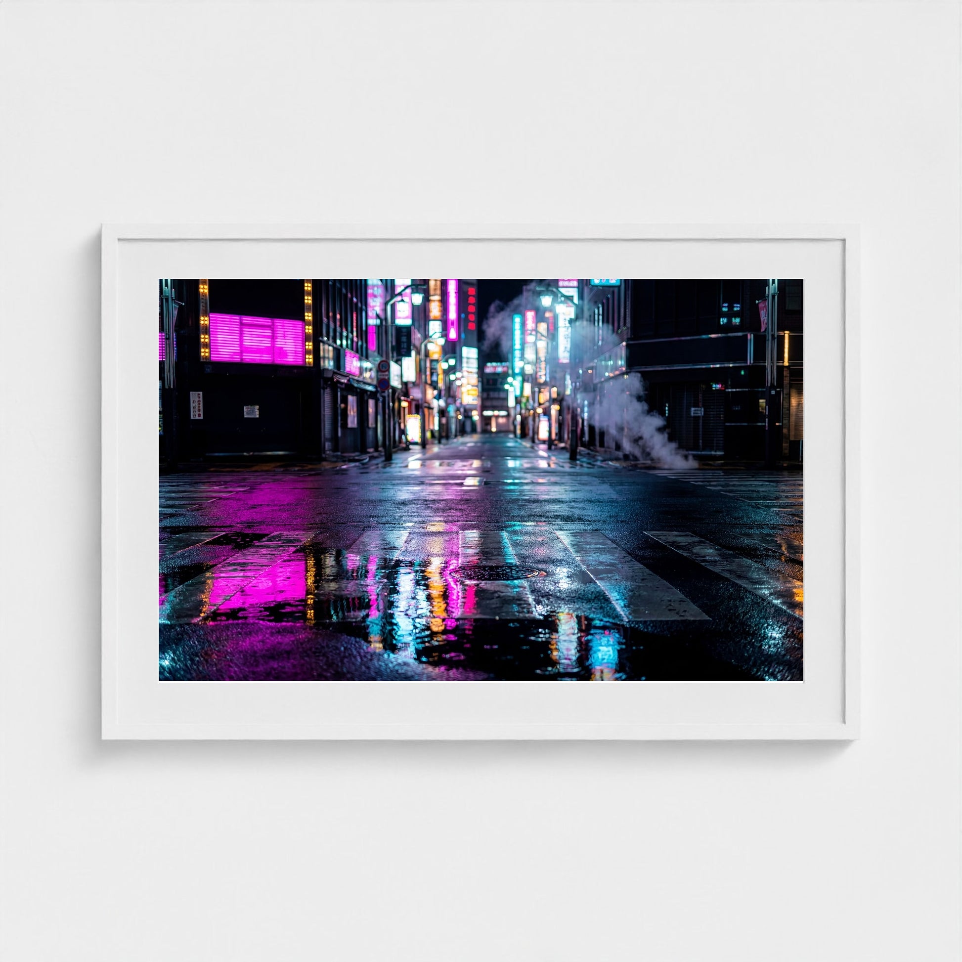 tokyo-neon-empty 36x24 white frame