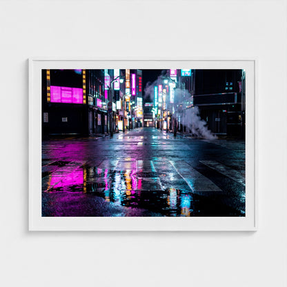 tokyo-neon-empty 48x36 white frame