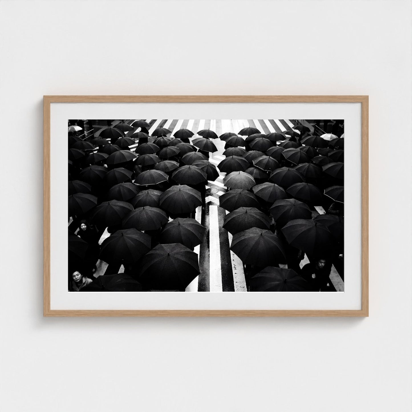 tokyo-umbrella-crossing 36x24 natural frame