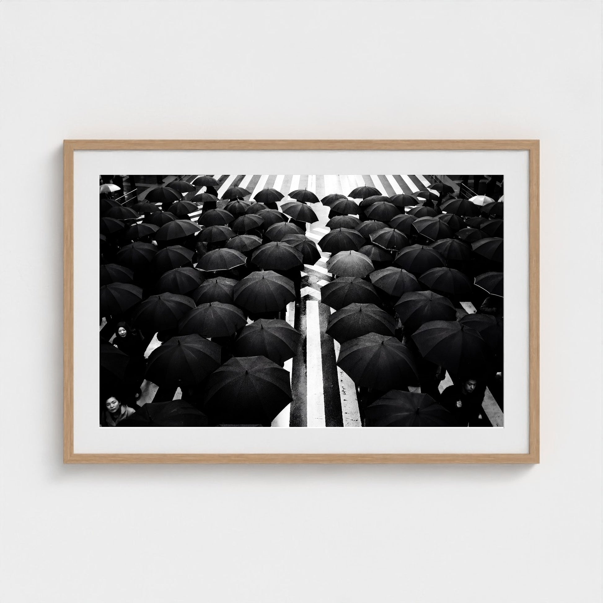tokyo-umbrella-crossing 36x24 natural frame
