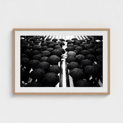 tokyo-umbrella-crossing 36x24 natural frame