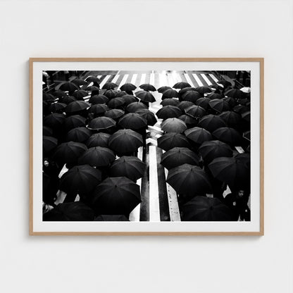 tokyo-umbrella-crossing 48x36 natural frame